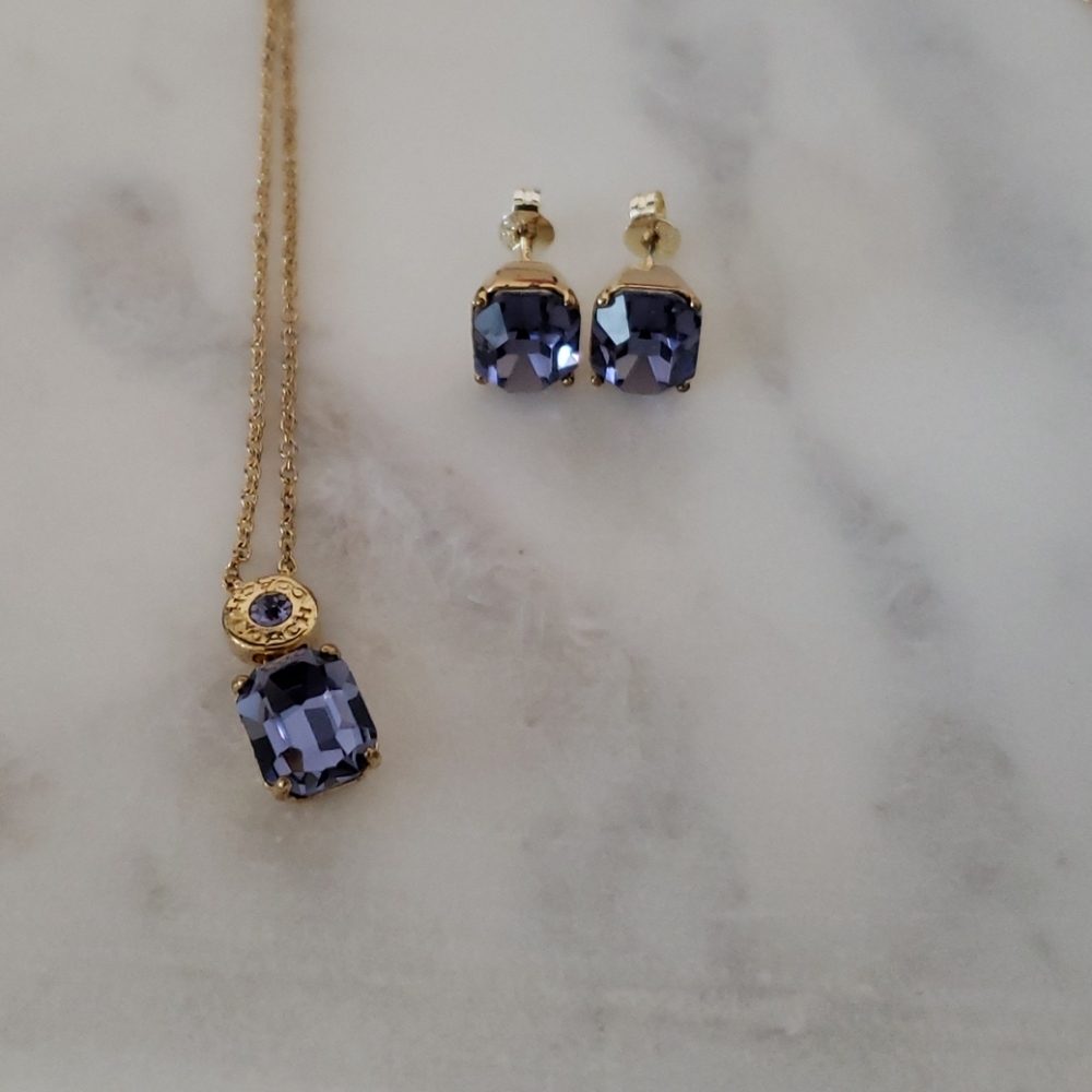 Coach matching necklace and earring set